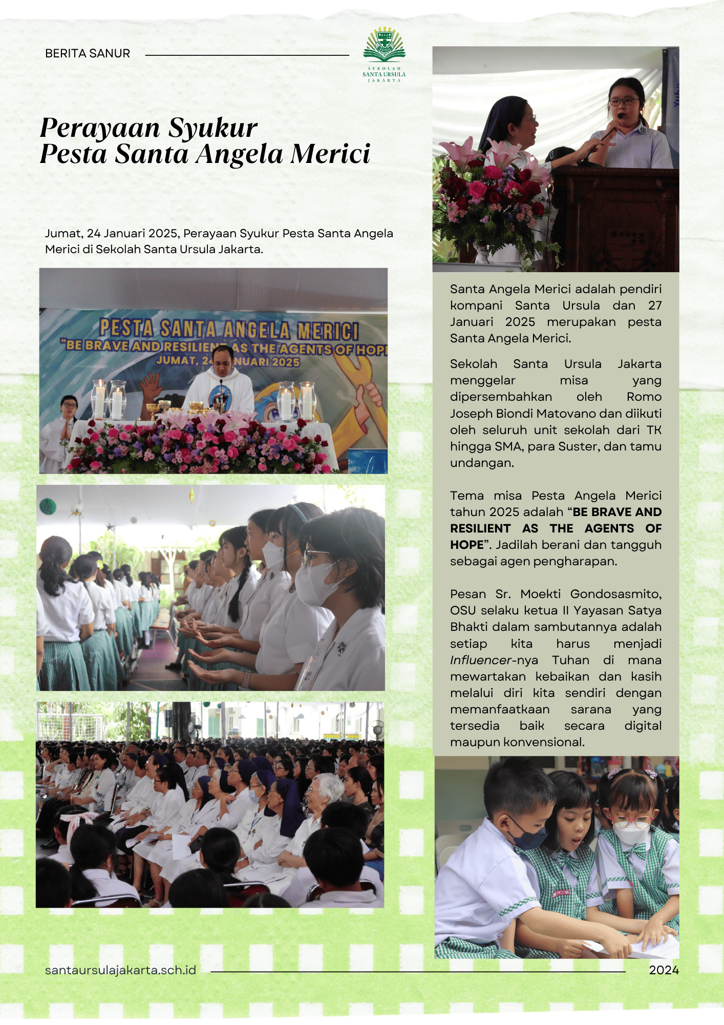 Perayaan Syukur Pesta Santa Angela Merici
