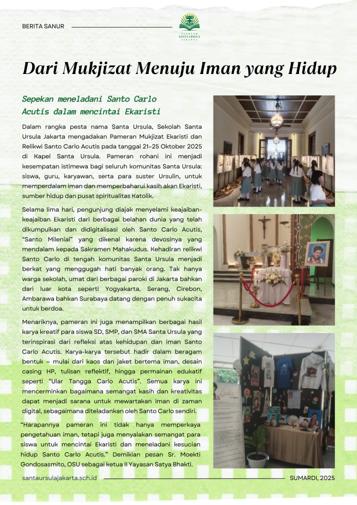 Pameran Ekaristi dan Relikwi St. Carlo Acutis