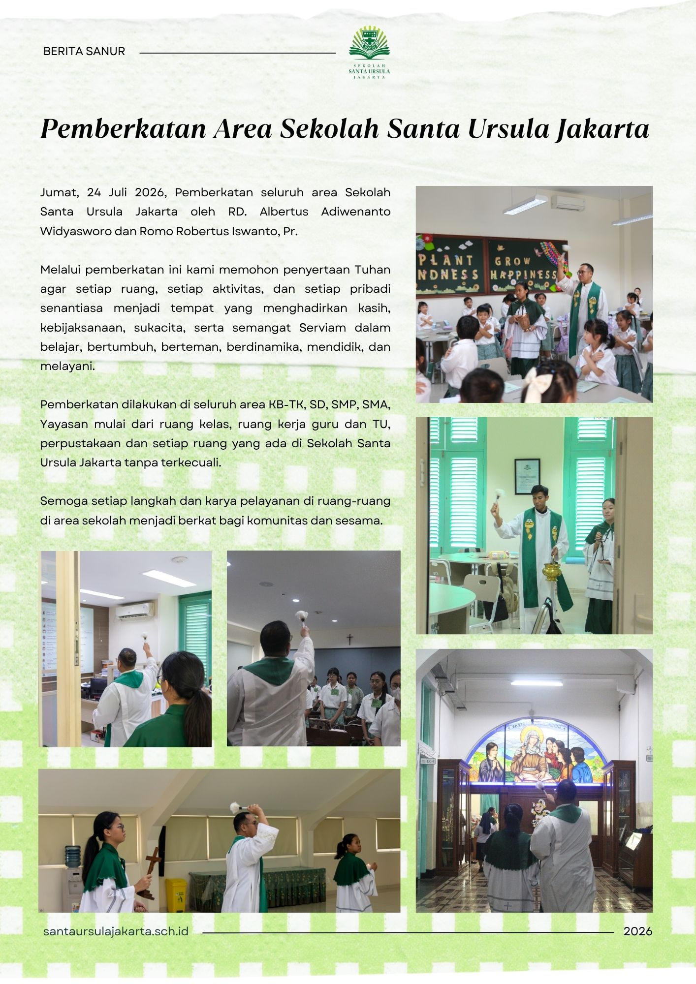 Pemberkatan Area Sekolah