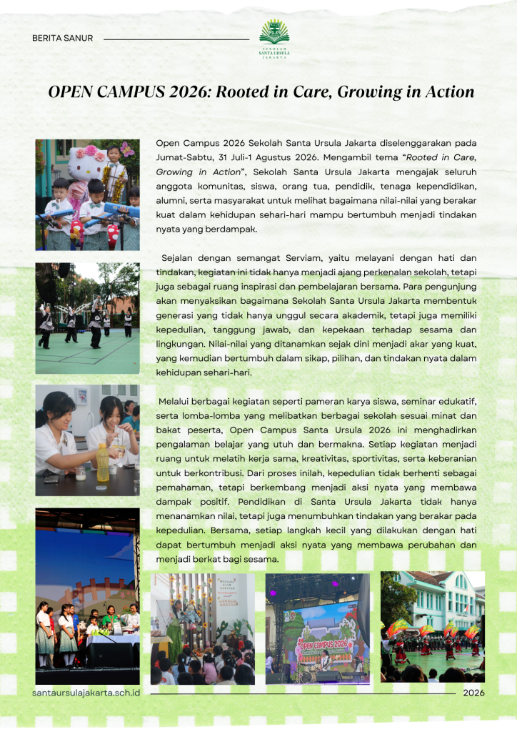 OPEN CAMPUS 2026: Rooted in Care, Growing in Action