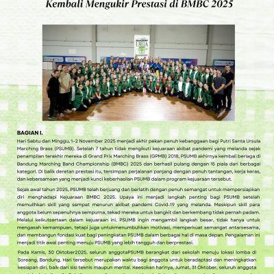 Bag. I – Langkah Besar dari Masa Pandemi: PSUMB Kembali Mengukir Prestasi di BMBC 2025