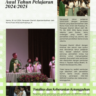 Misa Syukur Awal Tahun Pelajaran 2024/2025
