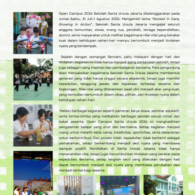 OPEN CAMPUS 2026: Rooted in Care, Growing in Action